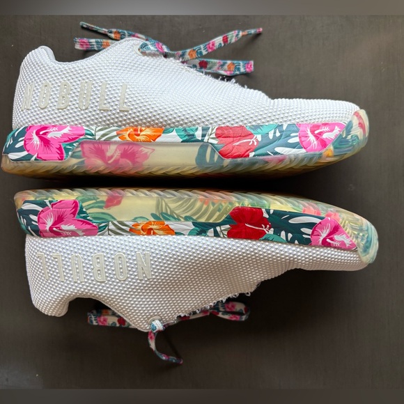 NOBULL Impact SuperFabric Trainer Women Sz 9.5 White Tropical Sneakers - Picture 1 of 8